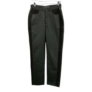 Vintage 90's Versace Jeans High Rise Green Coated Jeans Size 28